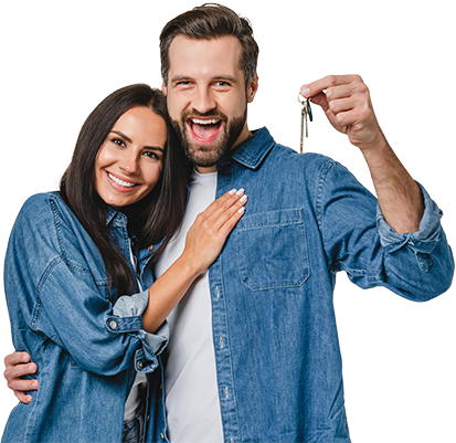 First-time home buyer with keys